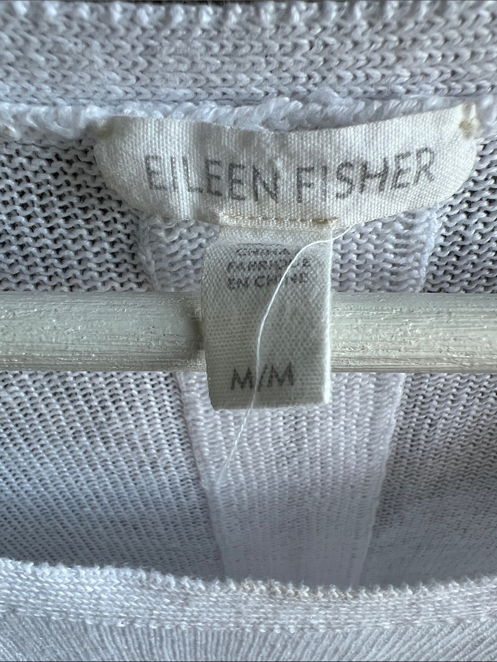 EILEEN FISHER White Organic Cotton High Low Top Medium - Picture 2 of 11